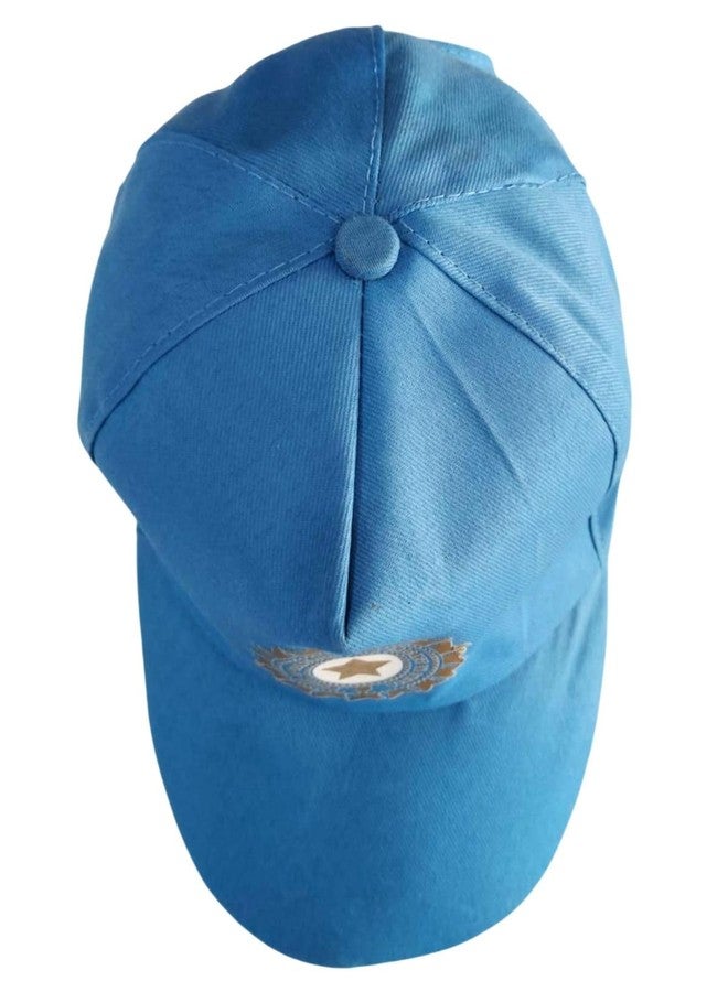 BookMyCostume Blue Cricket Cap for Kids & Adults - Sports Cap with Velcro Strap & Embroidered Cricket-Inspired Logo - Image 3